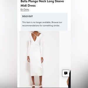 Et Ochs Bella Long Sleeve Plunge Neck Midi Dress
